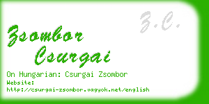 zsombor csurgai business card